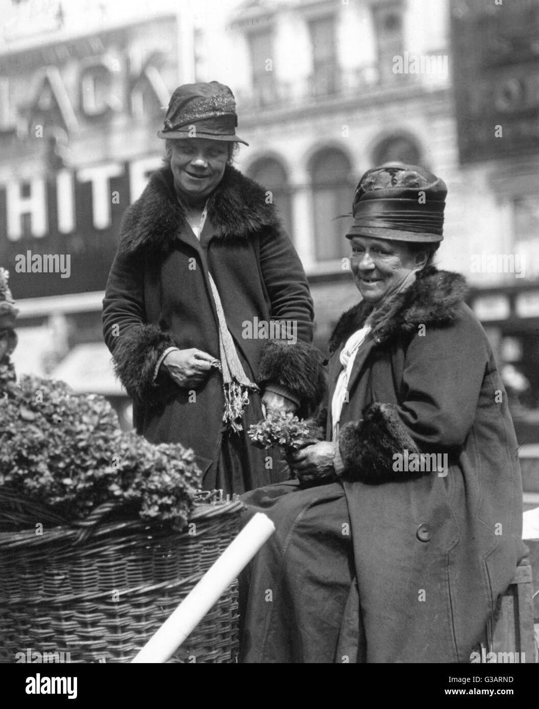 Venditori di fiori a Londra Foto Stock