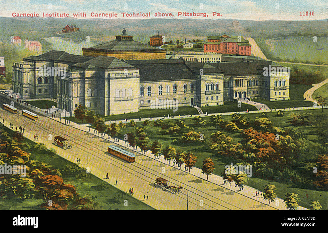 Carnegie Institute e tecnici, Pittsburg, Pennsylvania, USA. Data: circa 1910 Foto Stock