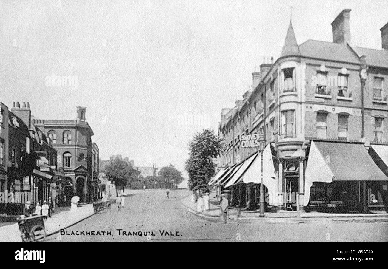 Vista Vale tranquillo villaggio di Blackheath, Londra Data: circa 1910s Foto Stock
