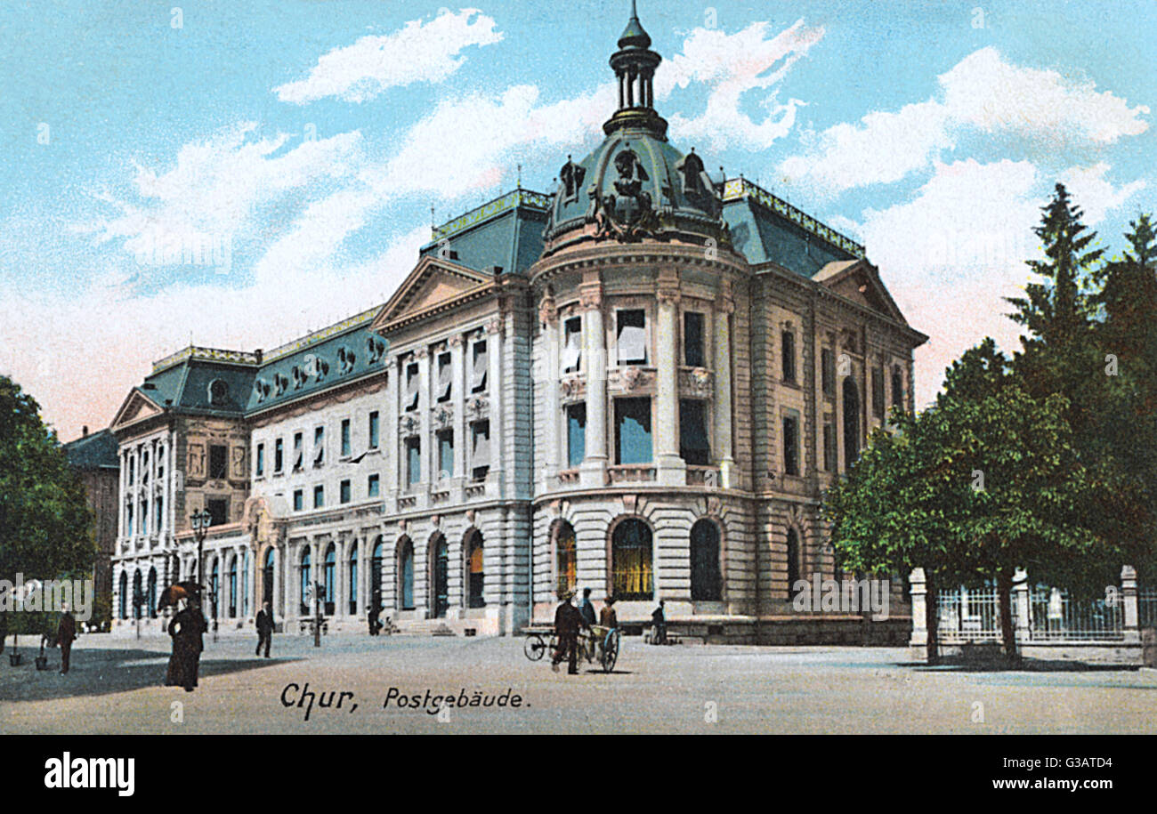 Ufficio postale, Coira, Graubunden, Svizzera Foto Stock