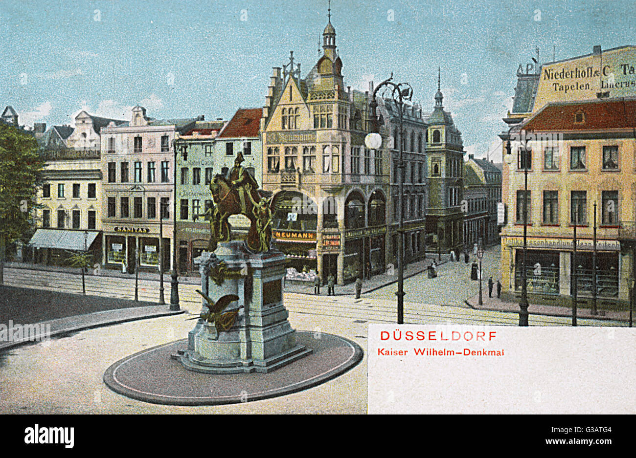 Monumento Kaiser Wilhelm, Dusseldorf, Germania Foto Stock