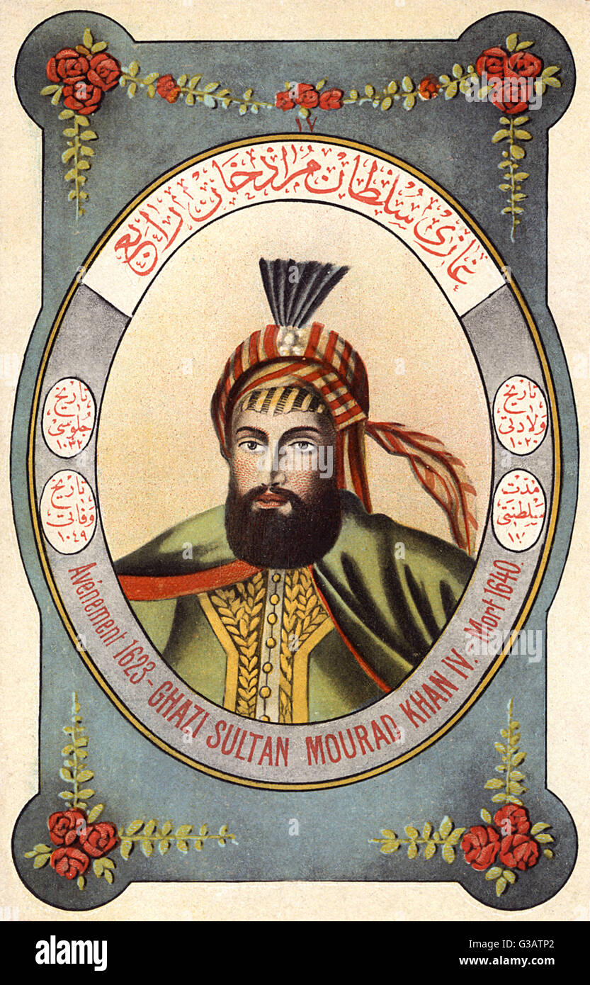 Sultano Murad IV Ghazi - governatore dei turchi ottomani Foto Stock
