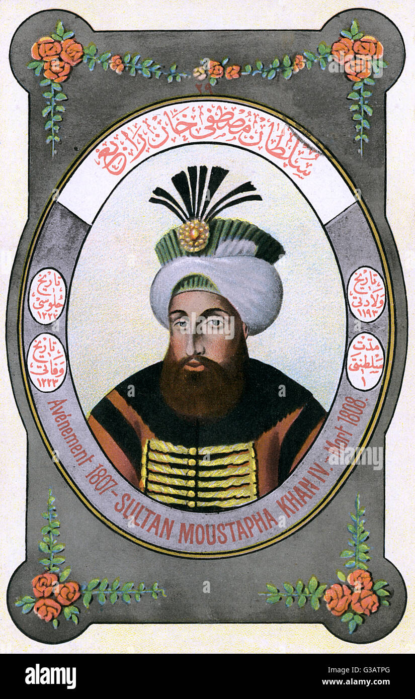Sultano Mustafa IV - governatore dei Turchi Ottomani Foto Stock
