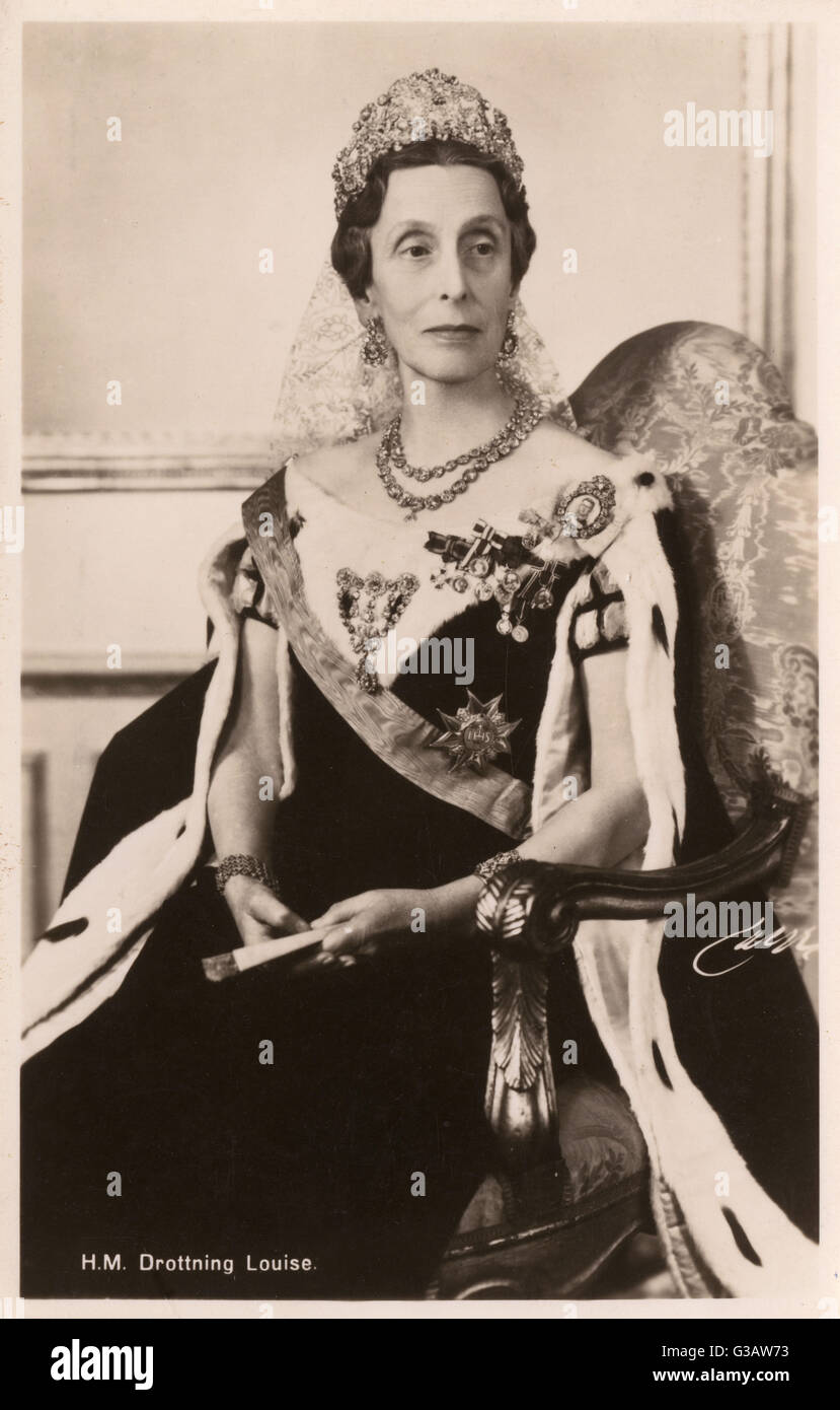 Louise, regina consorte di Svezia nel 1950 Foto Stock