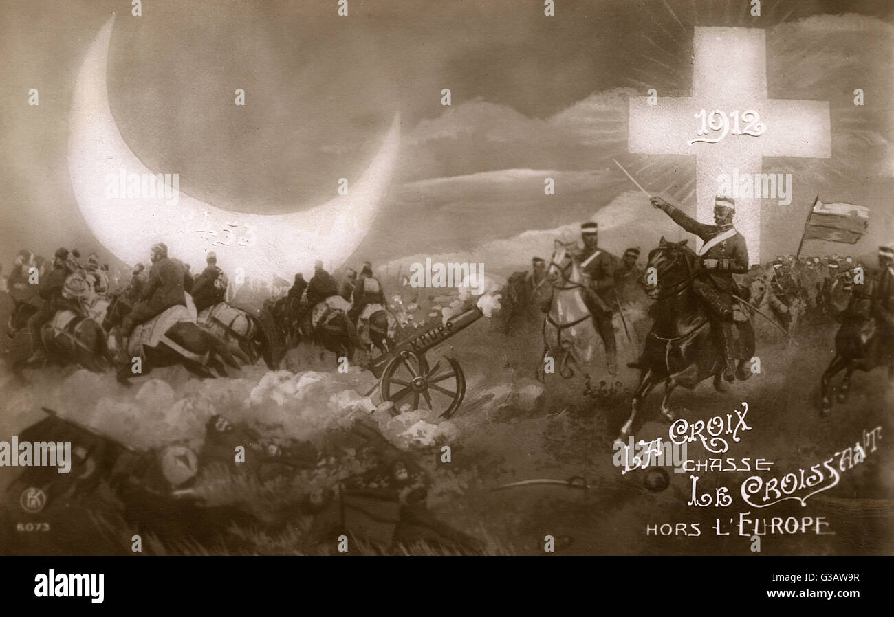 La prima guerra balcanica - un'allegoria Foto Stock