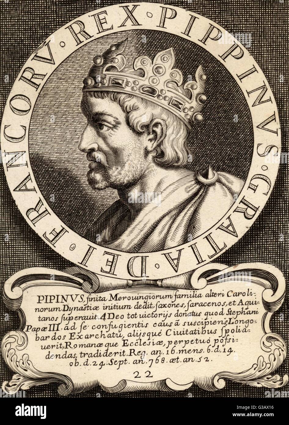 PEPIN, RE FRANCESE Foto Stock