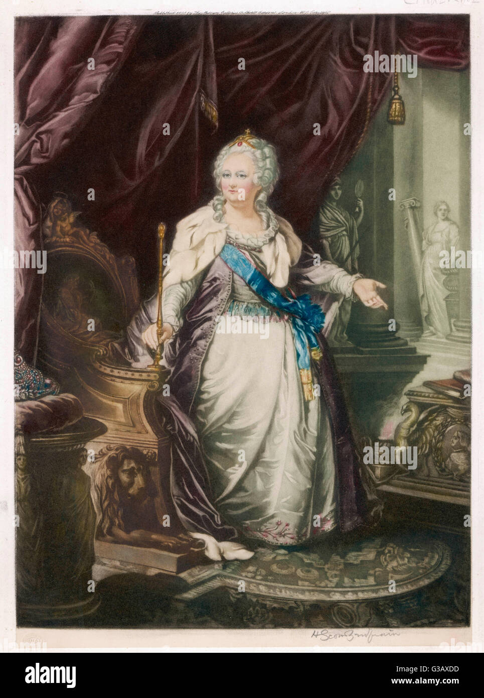 Caterina la Grande imperatrice di Russia (1762-96) Data: 1729 - 1796 Foto Stock