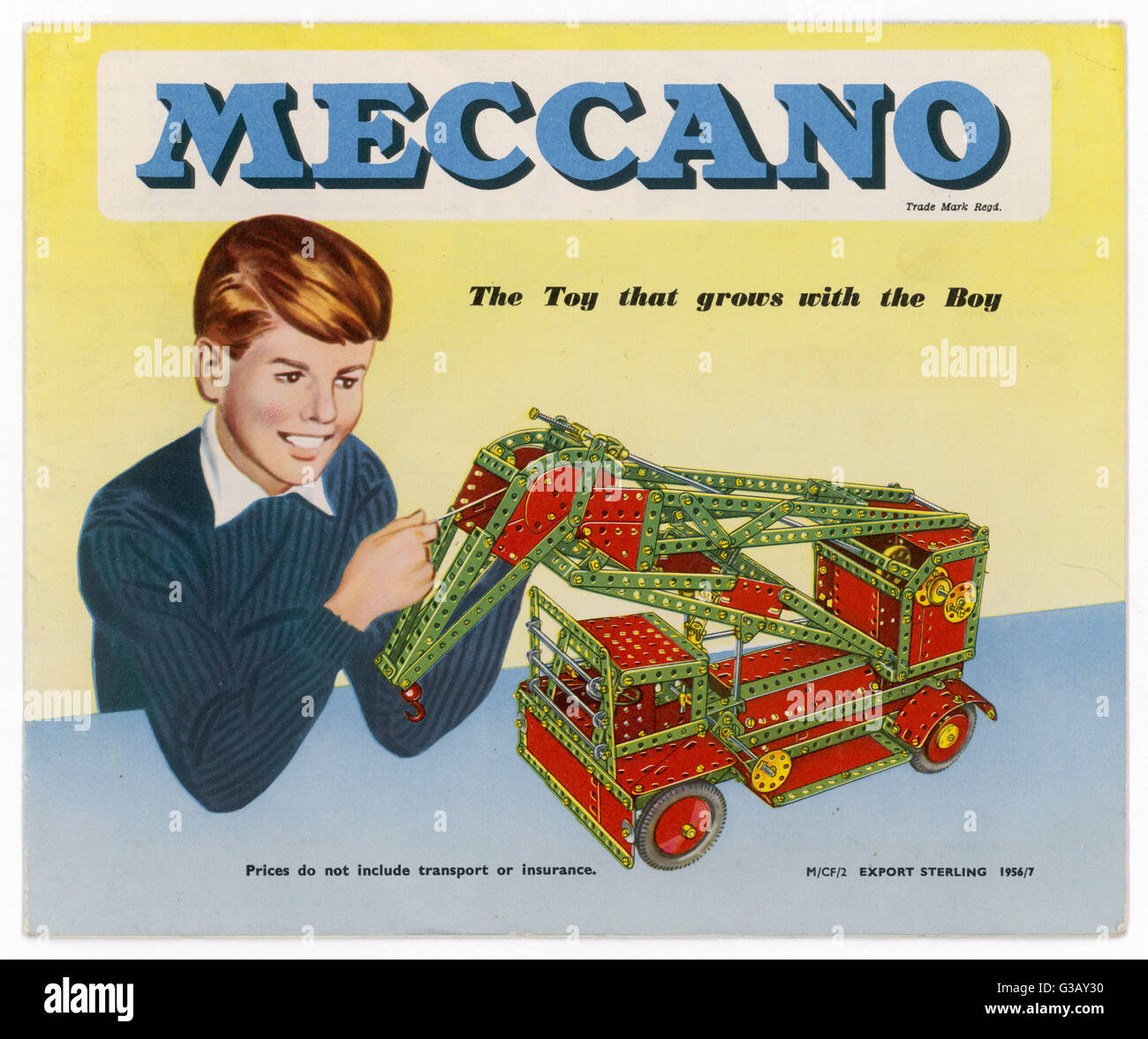 Catalogo per 'Meccano', il migliore di tutti i giocattoli da costruzione  data: 1956 Foto stock - Alamy