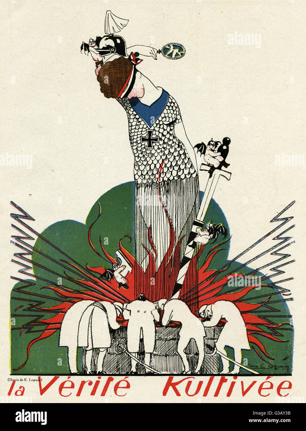 Cartone animato, tedesco Kultur, WW1 Foto Stock