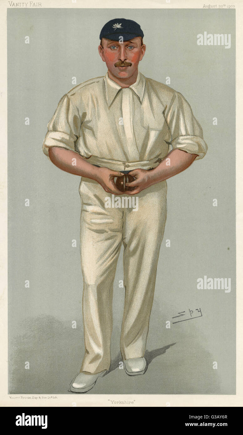 George Hirst, Yorkshire cricketer (1871-1954) Data: 1903 Foto Stock