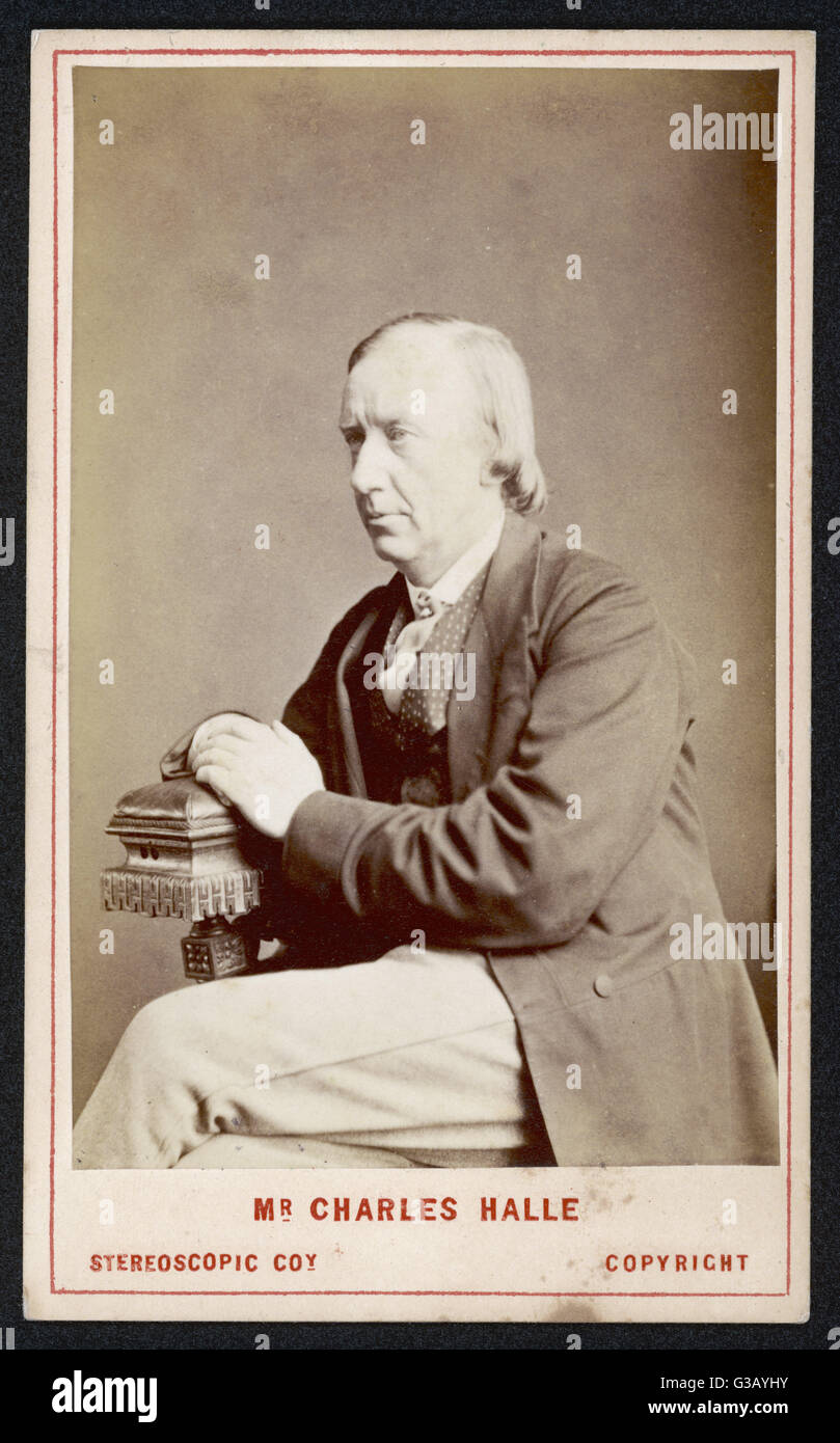 CHARLES HALLE precedentemente CARL HALLE British-German direttore e pianista data: 1819 - 1895 Foto Stock