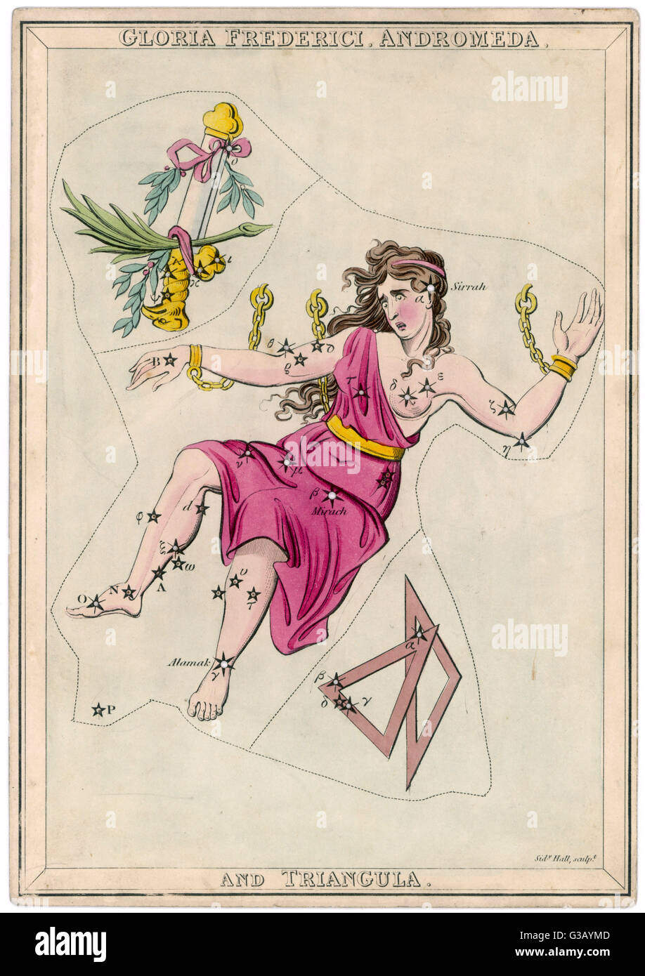 MAPPA ANDORMEDA STAR Foto Stock