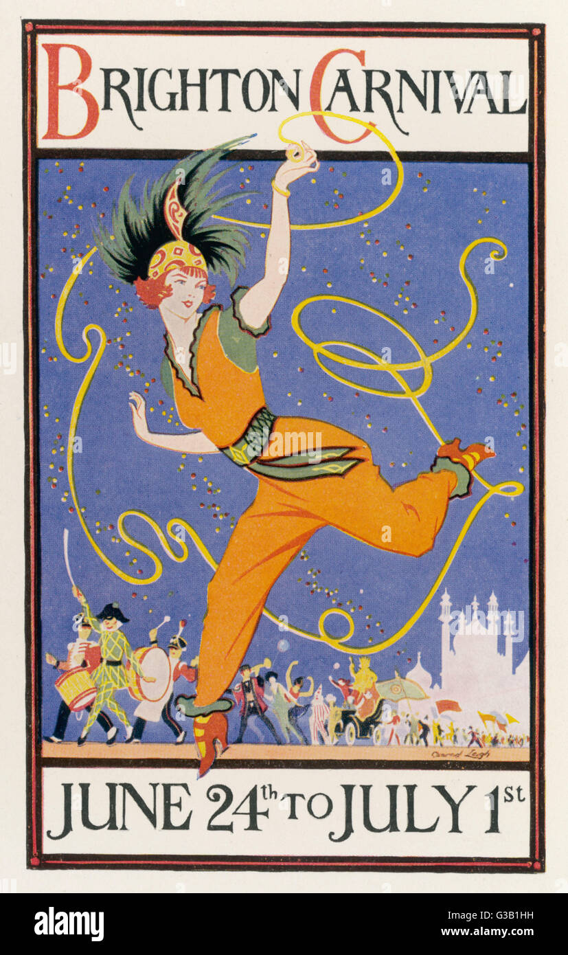 Poster per il carnevale di Brighton 24 Giugno al 1 luglio Data: circa 1924 Foto Stock