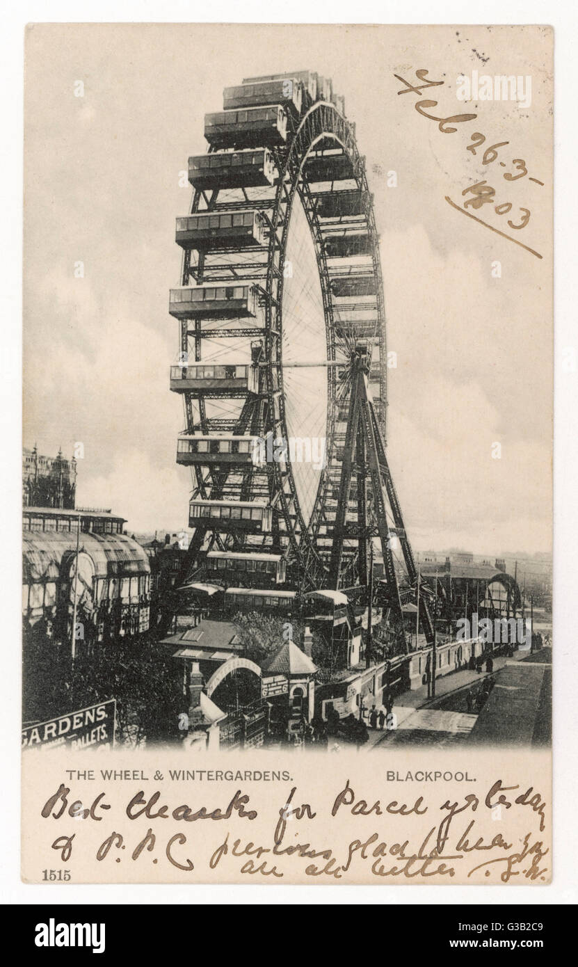 BLACKPOOL/RUOTA GRANDE 1903 Foto Stock