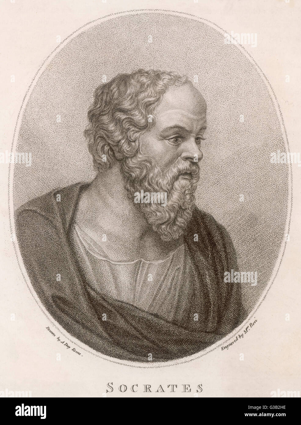 Socrate filosofo ateniese Data: 470 - 399 A.C. Foto Stock