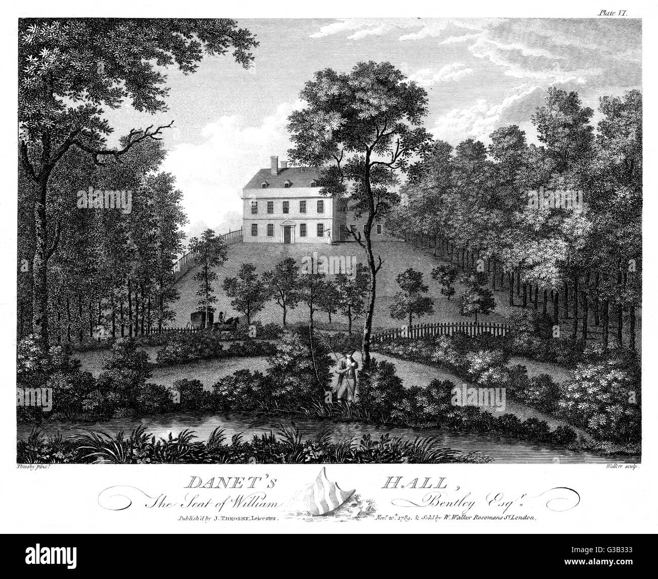 DANET'S HALL/LEICS 1789 Foto Stock