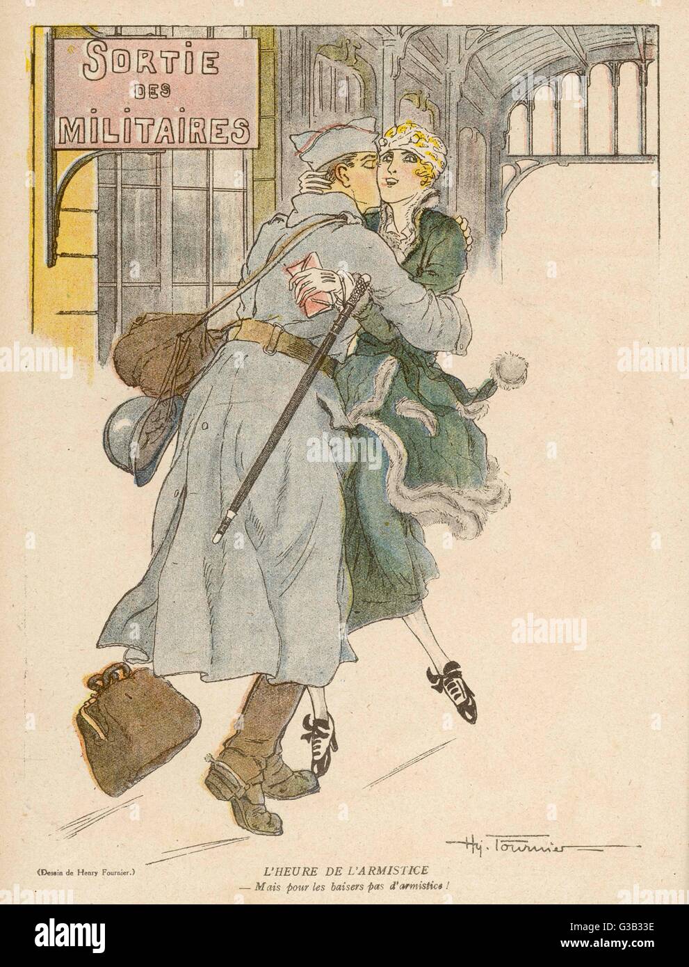 Cartone animato, armistizio, WW1 Foto Stock