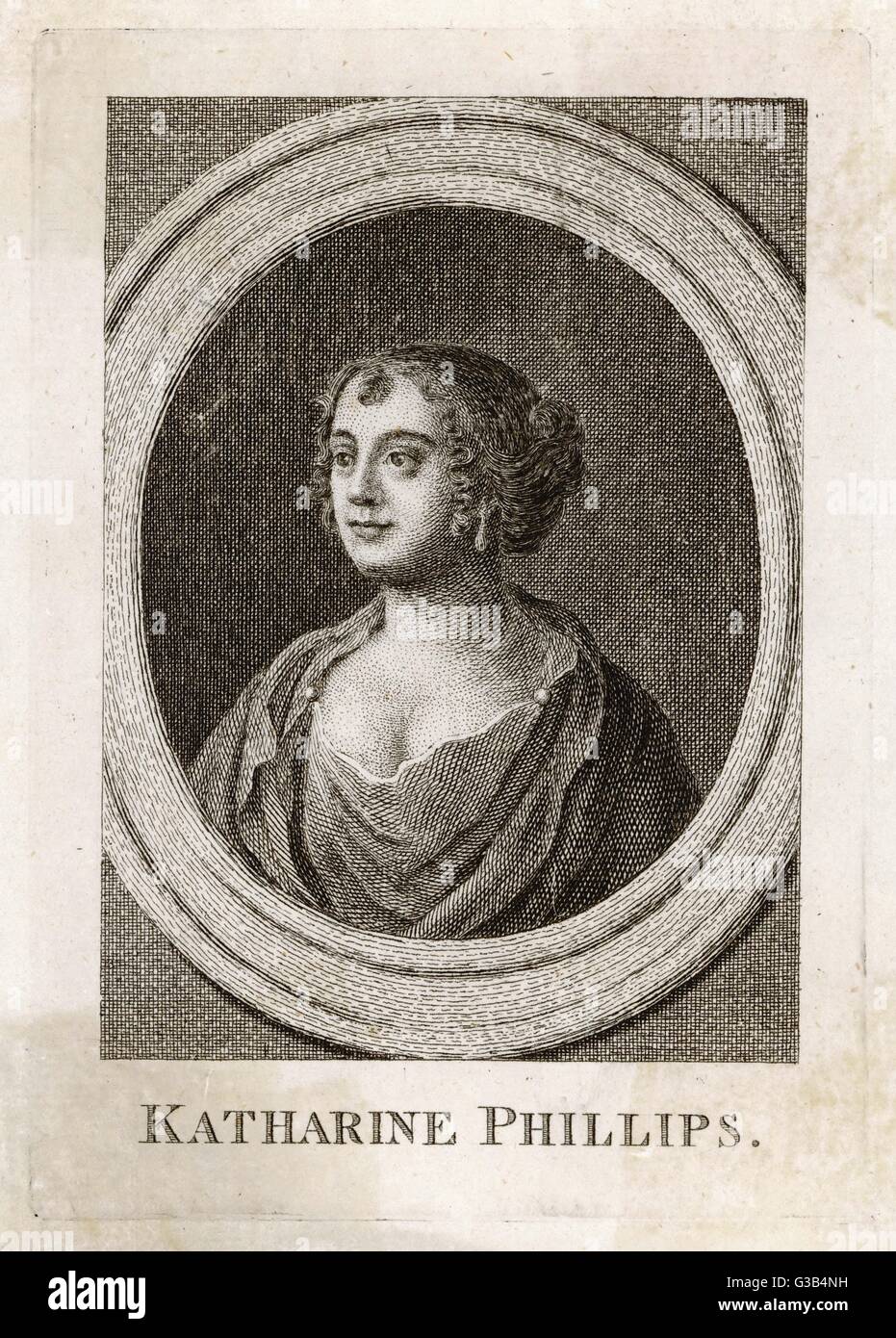 KATHERINE PHILIPS aka "ORINDA' poeta inglese data: 1631 - 1664 Foto Stock