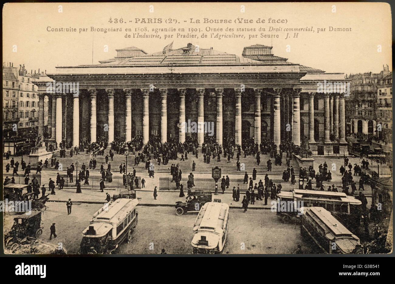 PARIGI BOURSE 1903 Foto Stock