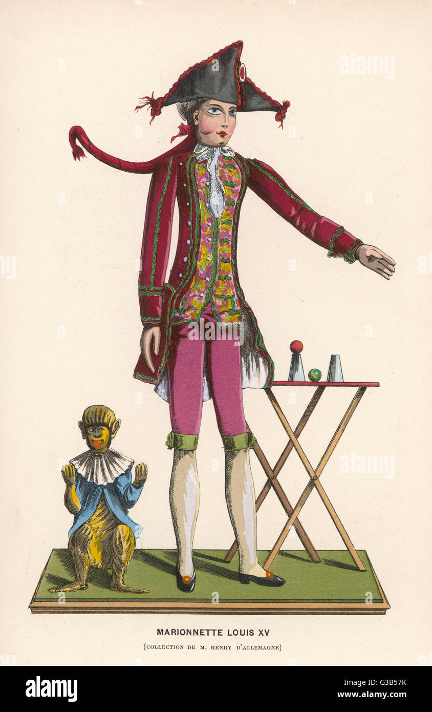Una marionetta del periodo di Luigi XV Data: circa 1760 Foto Stock