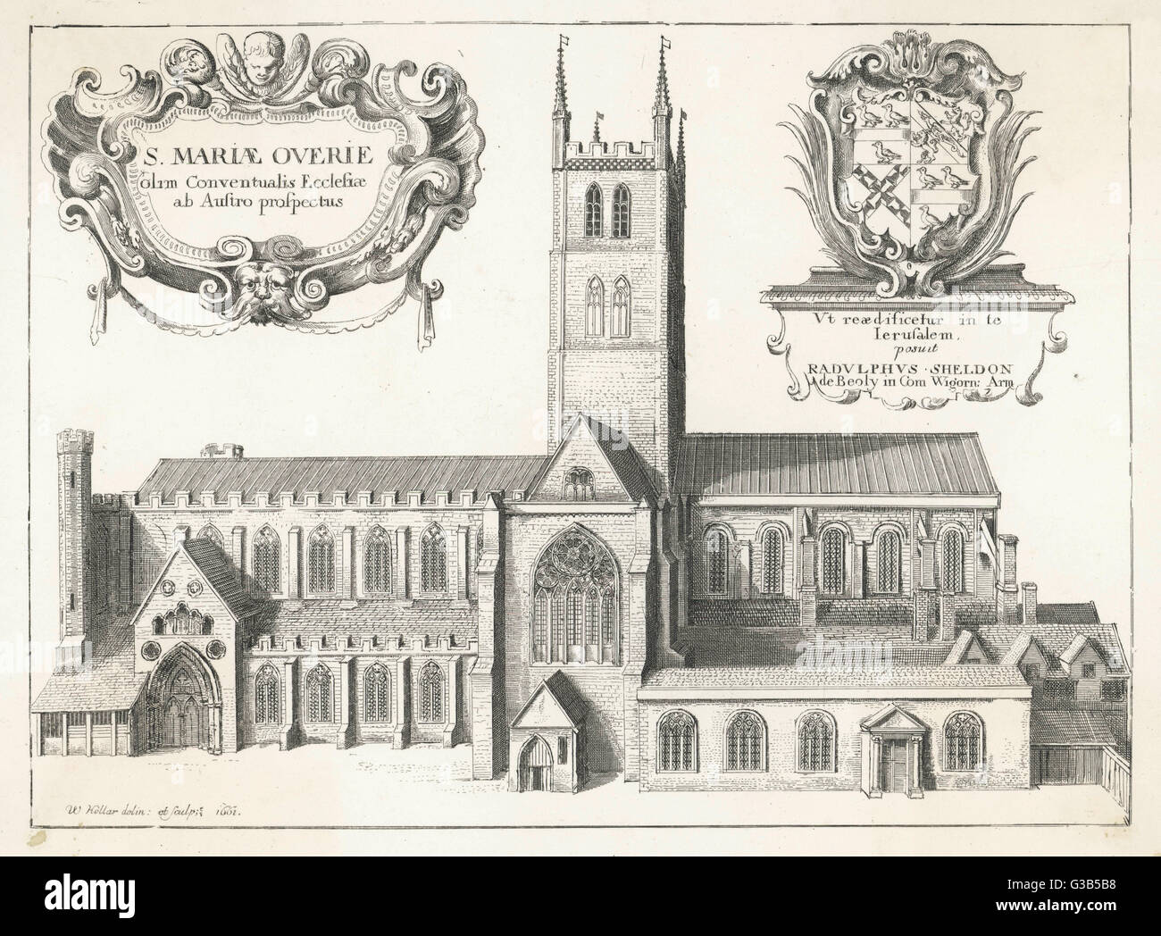 Cattedrale di Southwark: San Salvatore (precedentemente noto come St Mary Overy) Data: 1661 Foto Stock