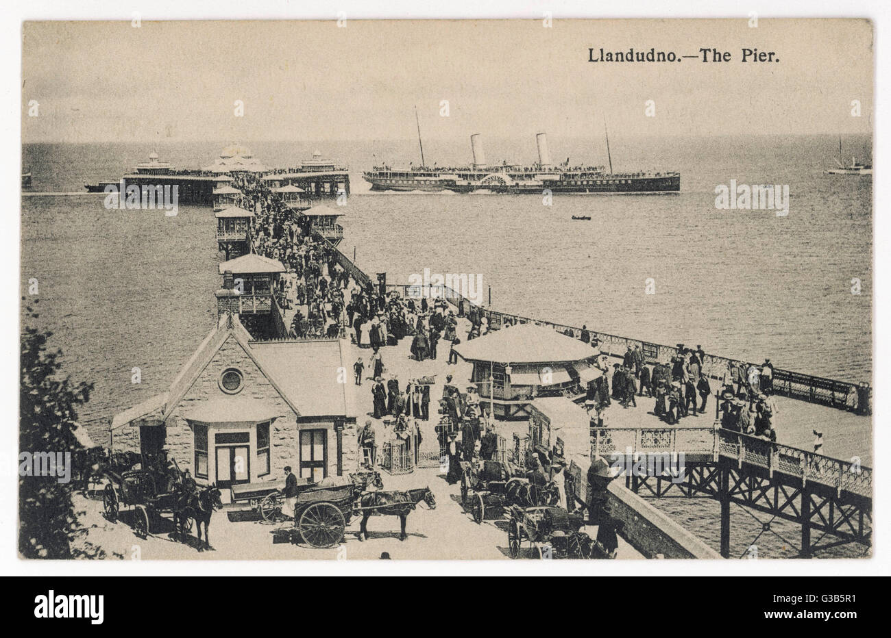 Llandudno: il molo Data: circa 1910 Foto Stock