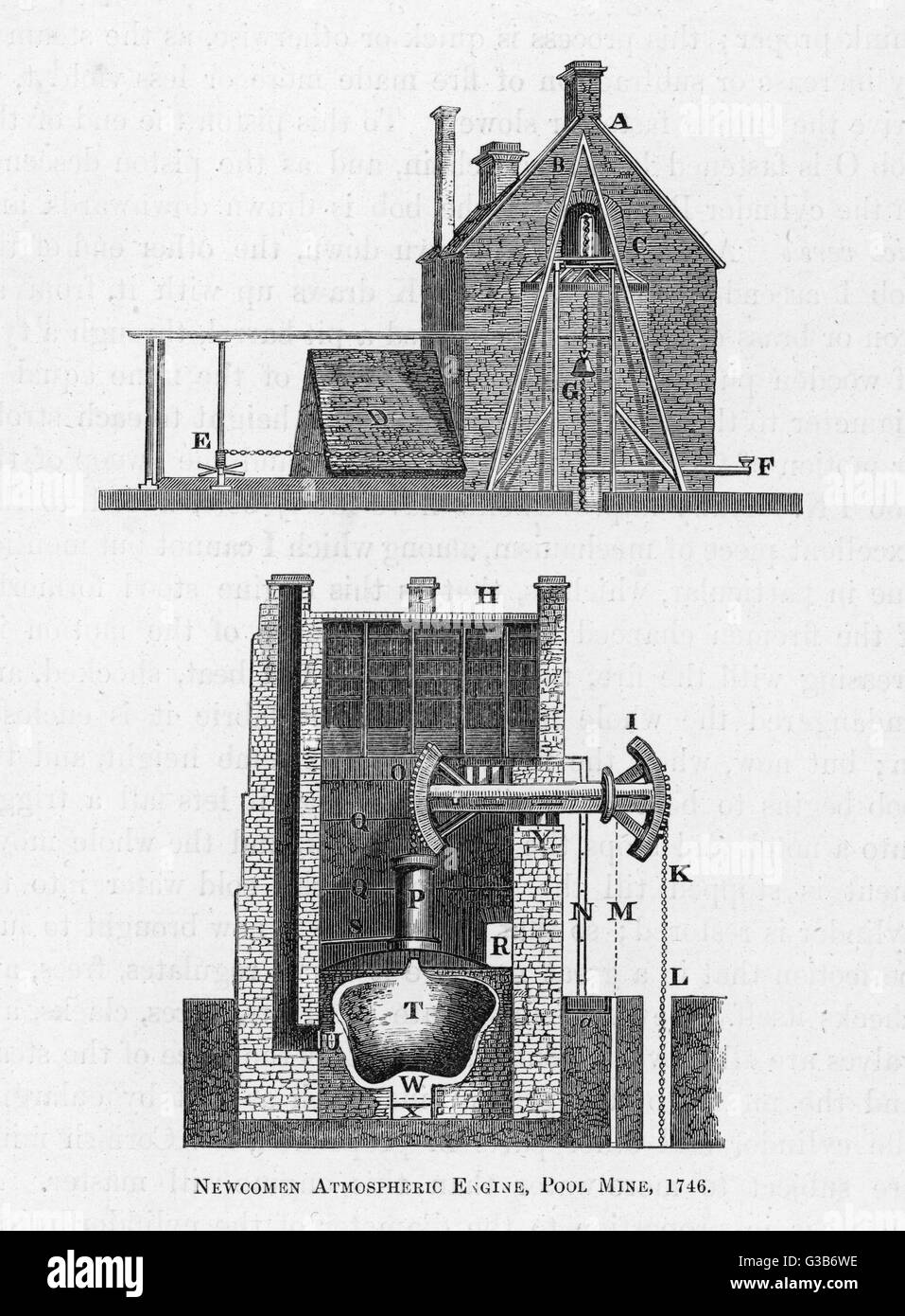 MOTORE NEWCOMEN, POOL MINE Foto Stock