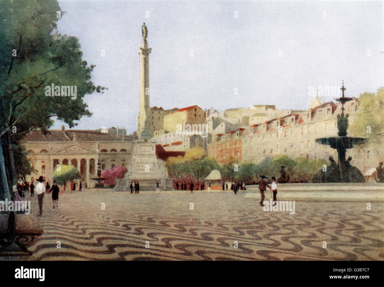 PIAZZA PORTOGALLO/LISBONA Foto Stock