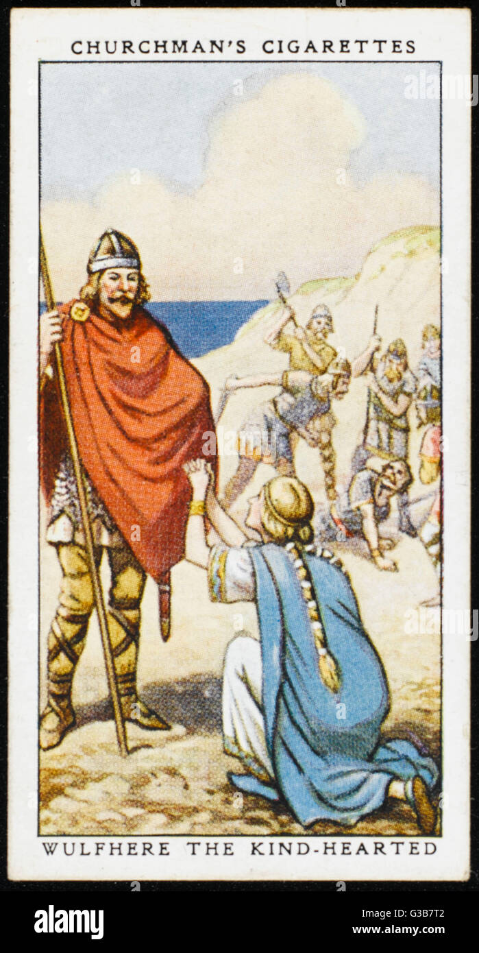 Quando il re anglosassone Wulfhere invaso l'Isola di Wight, egli avrebbe ucciso Redwald, ma per Edith di Stenbury che hanno invocato per la vita dell'uomo ha più tardi wed. Foto Stock