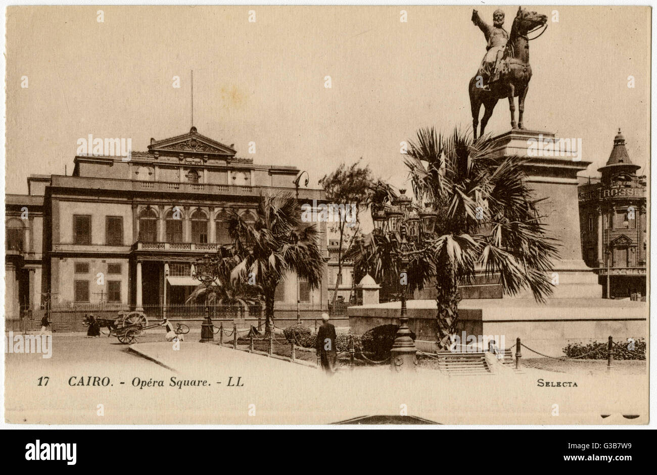La Opera House di Opera Square, il Cairo. Data: circa 1910 Foto Stock
