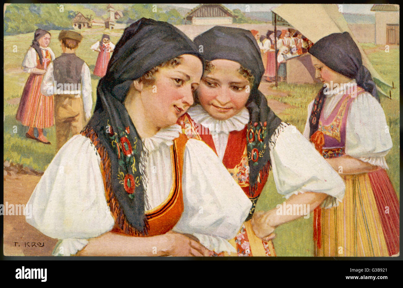 Tipi razziali - Ragazze ceche - circa 1910 Foto Stock
