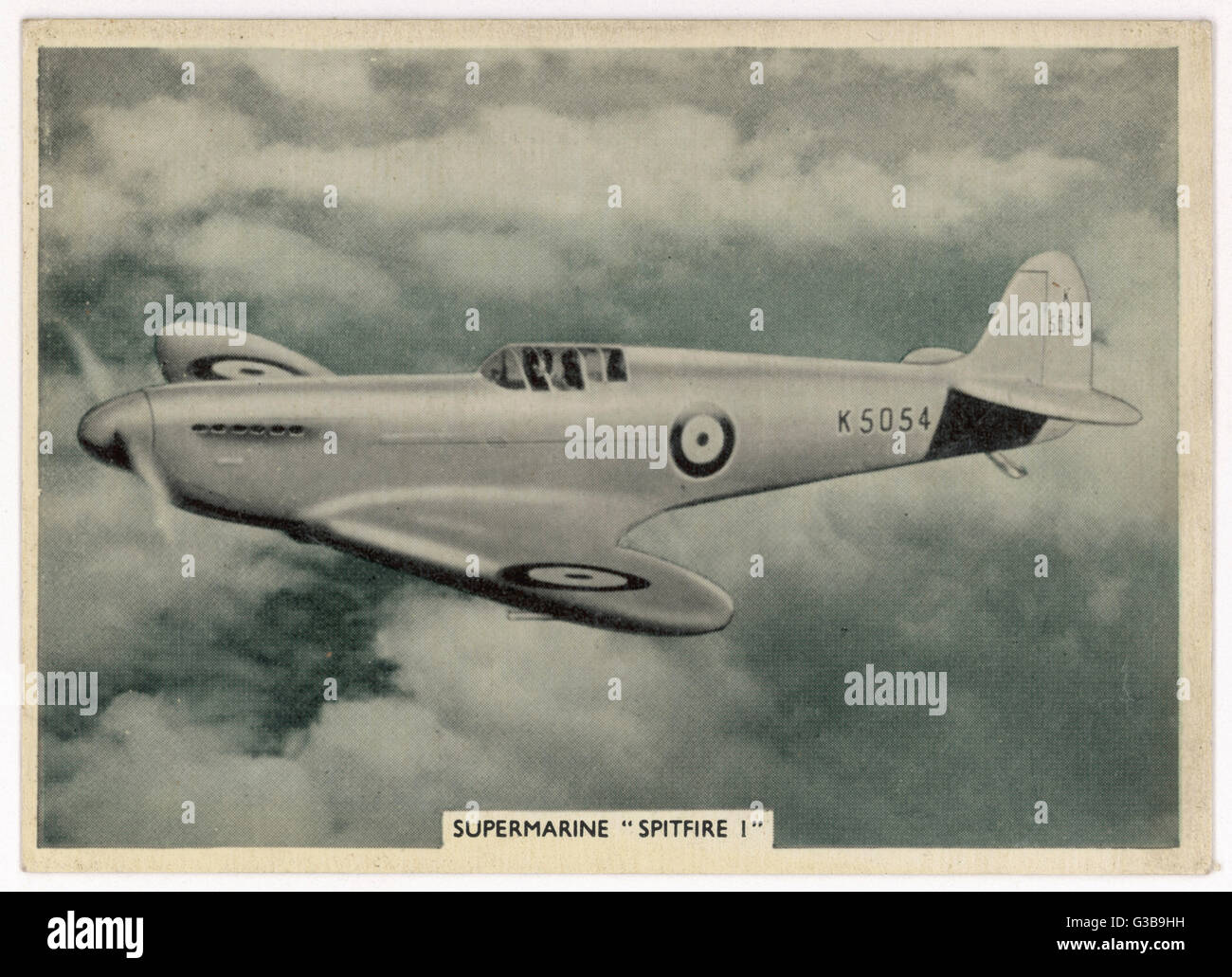 Il 'Spitfire' come appare allo scoppio della Seconda Guerra Mondiale, una magnifica macchina che immediatamente si dimostra la sua superiorità nelle prime settimane di combattimenti. Data: 1939 Foto Stock