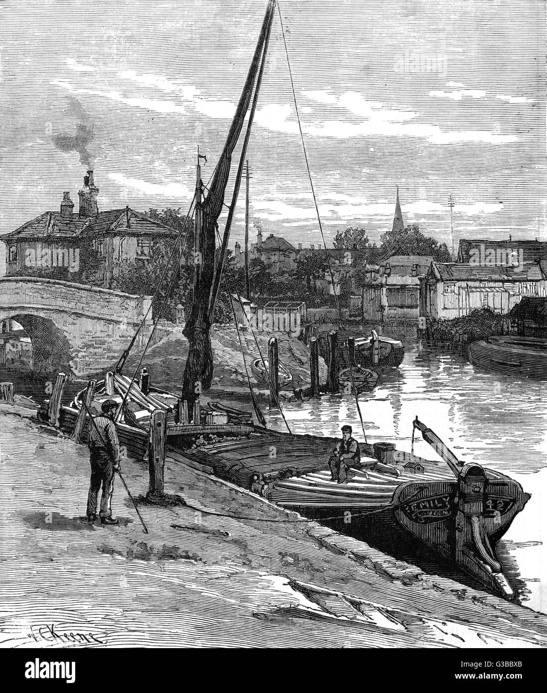 NARROWBOATS/LONDON/1900 Foto Stock