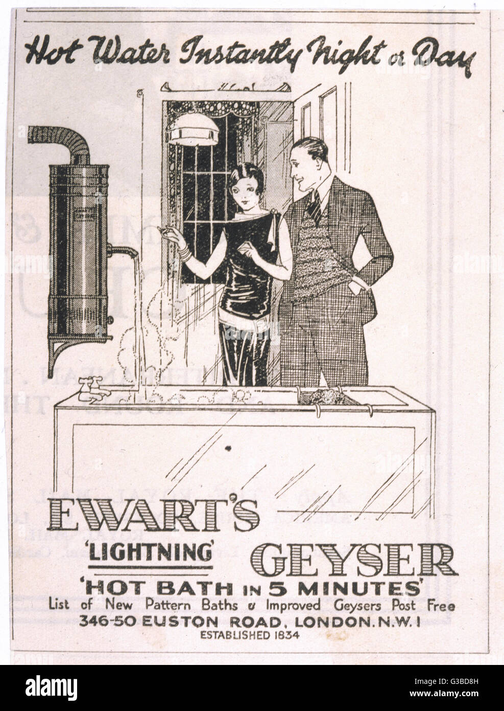 GEYSER DI EWART 1929 Foto Stock