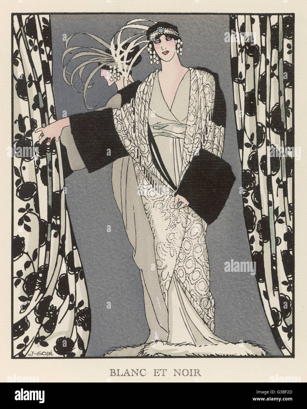 Costume nero - Bianco Foto Stock