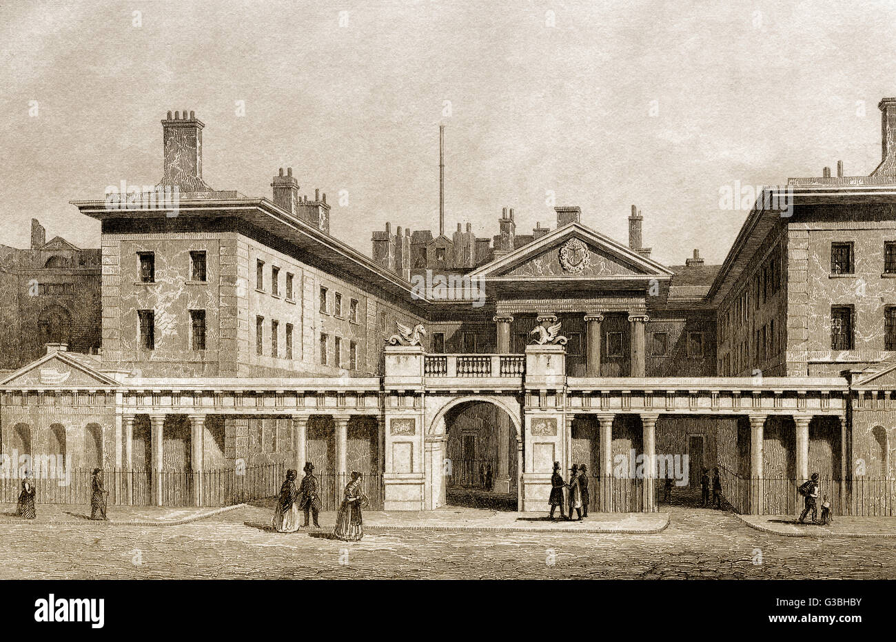 Il vecchio Admiralty ufficio, edificio di Ripley, Whitehall, Westminster, London, XVIII secolo Foto Stock