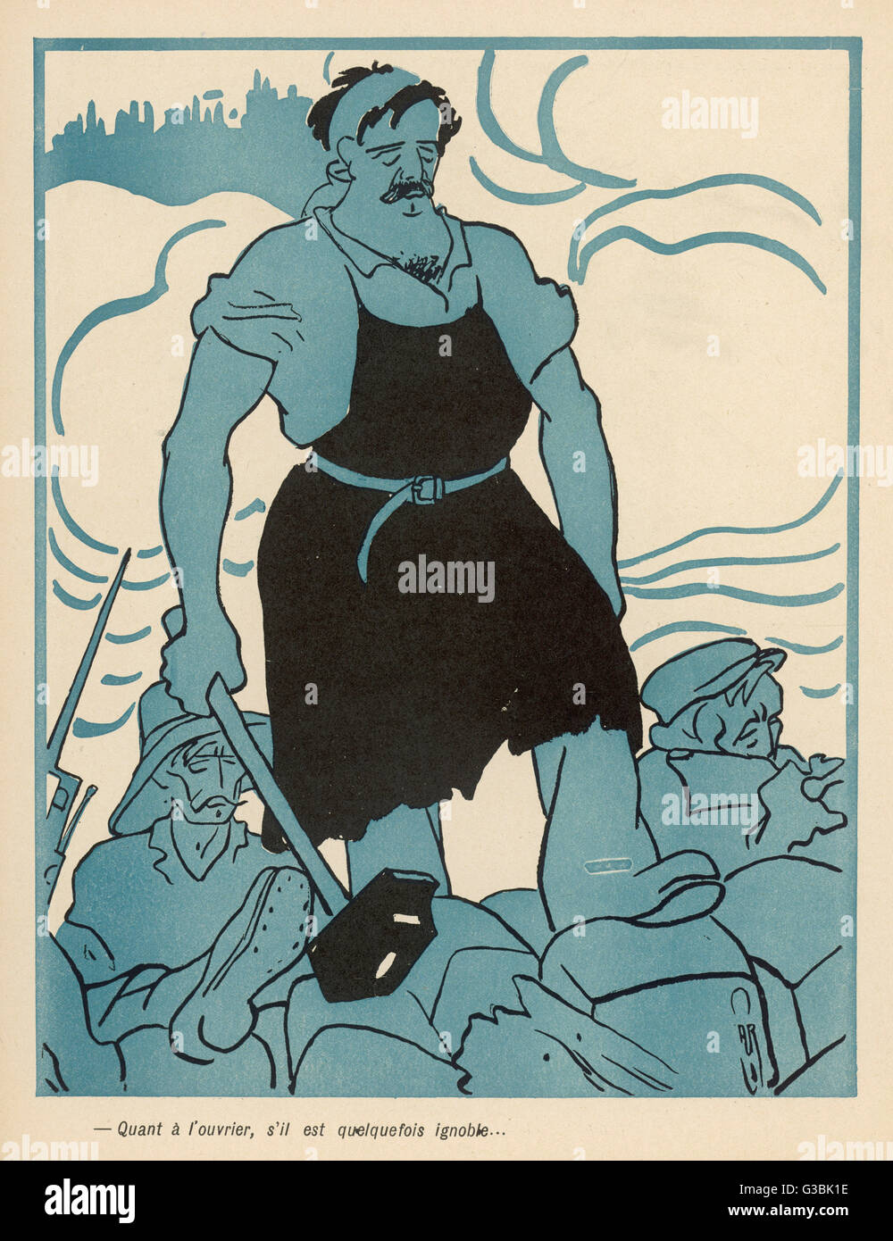 IL LAVORATORE COME HERO Foto Stock