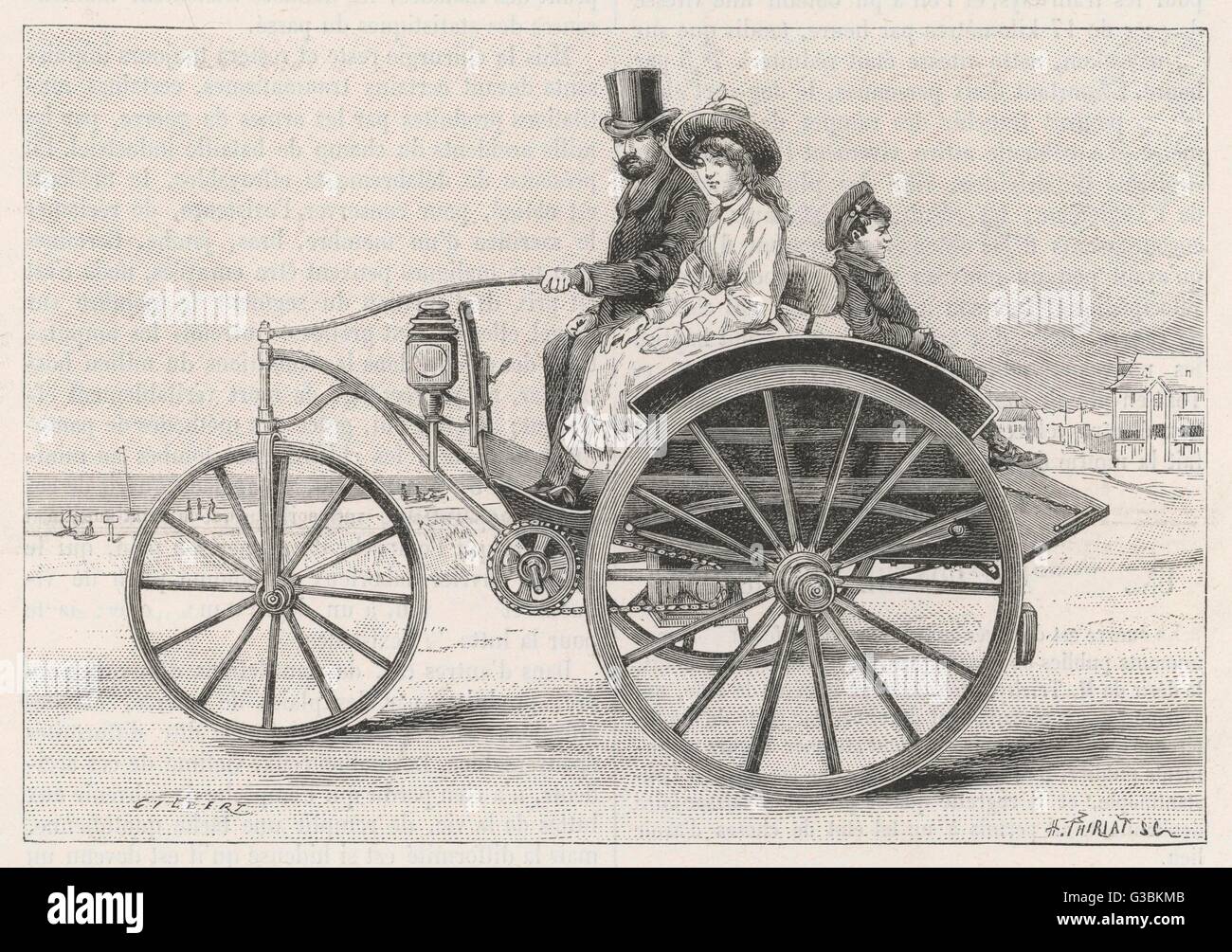 Carrello elettrico per cani 1888 Foto Stock