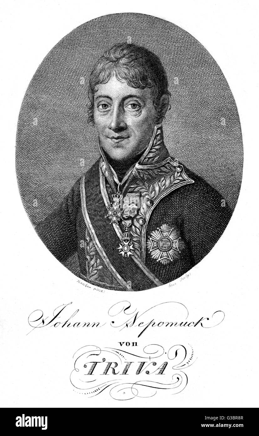 JOHANN NEPOMUK TRIVA Foto Stock