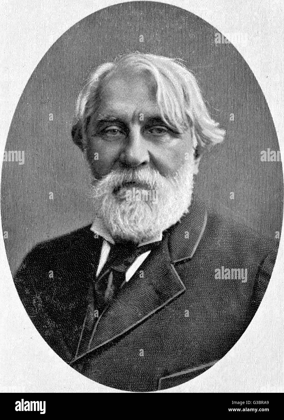 IVAN SERGEYEVICH TURGENEV scrittore russo data: 1818 - 1883 Foto Stock