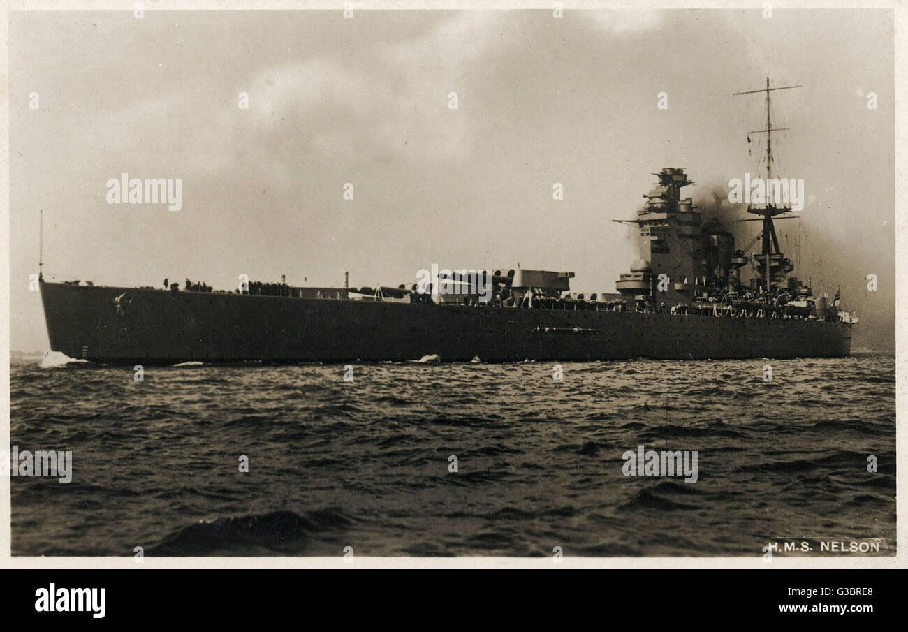 HMS Nelson, corazzata britannica Foto Stock