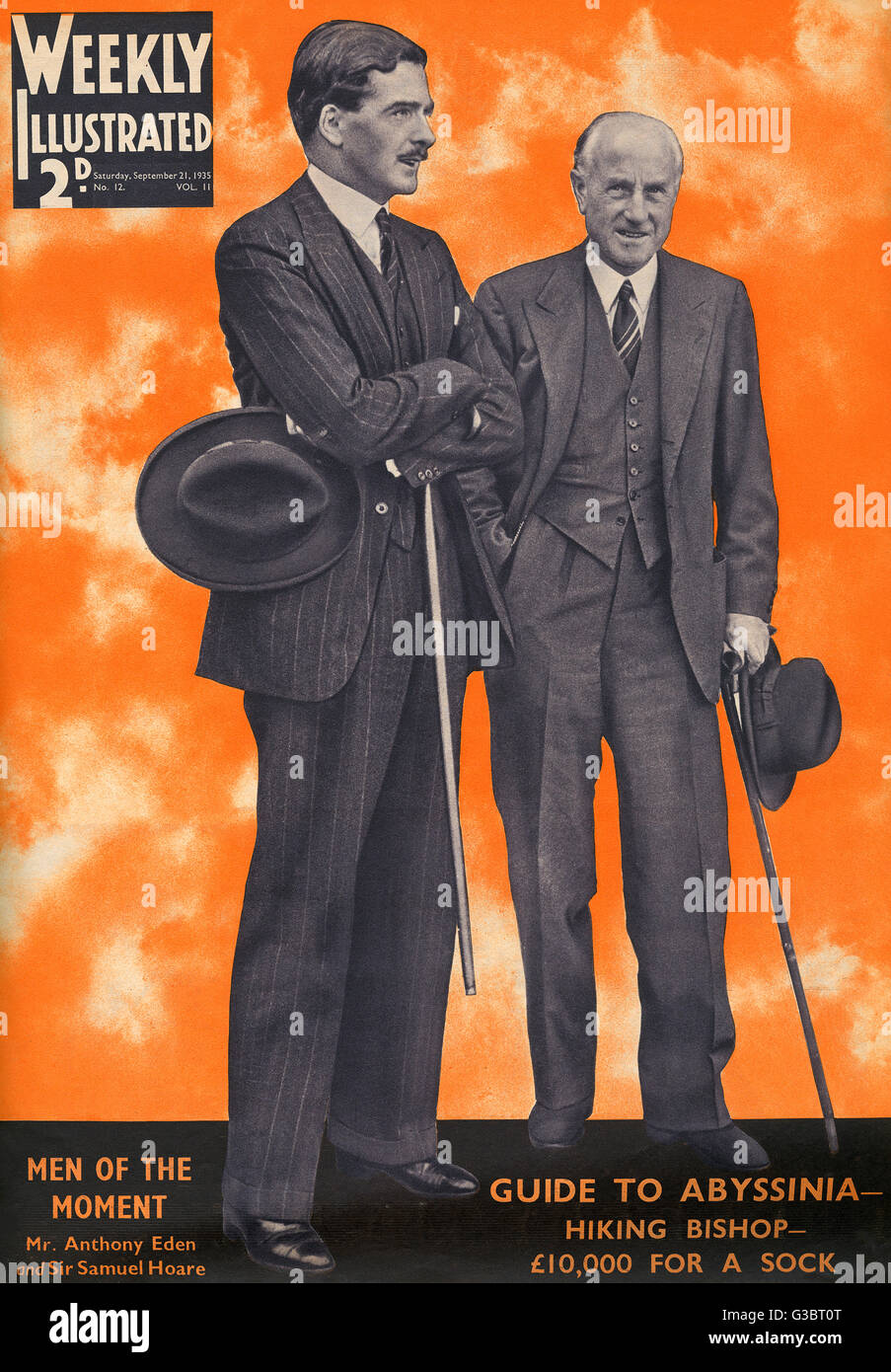 Anthony Eden e Sir Samuel Hoare, politici britannici Foto Stock