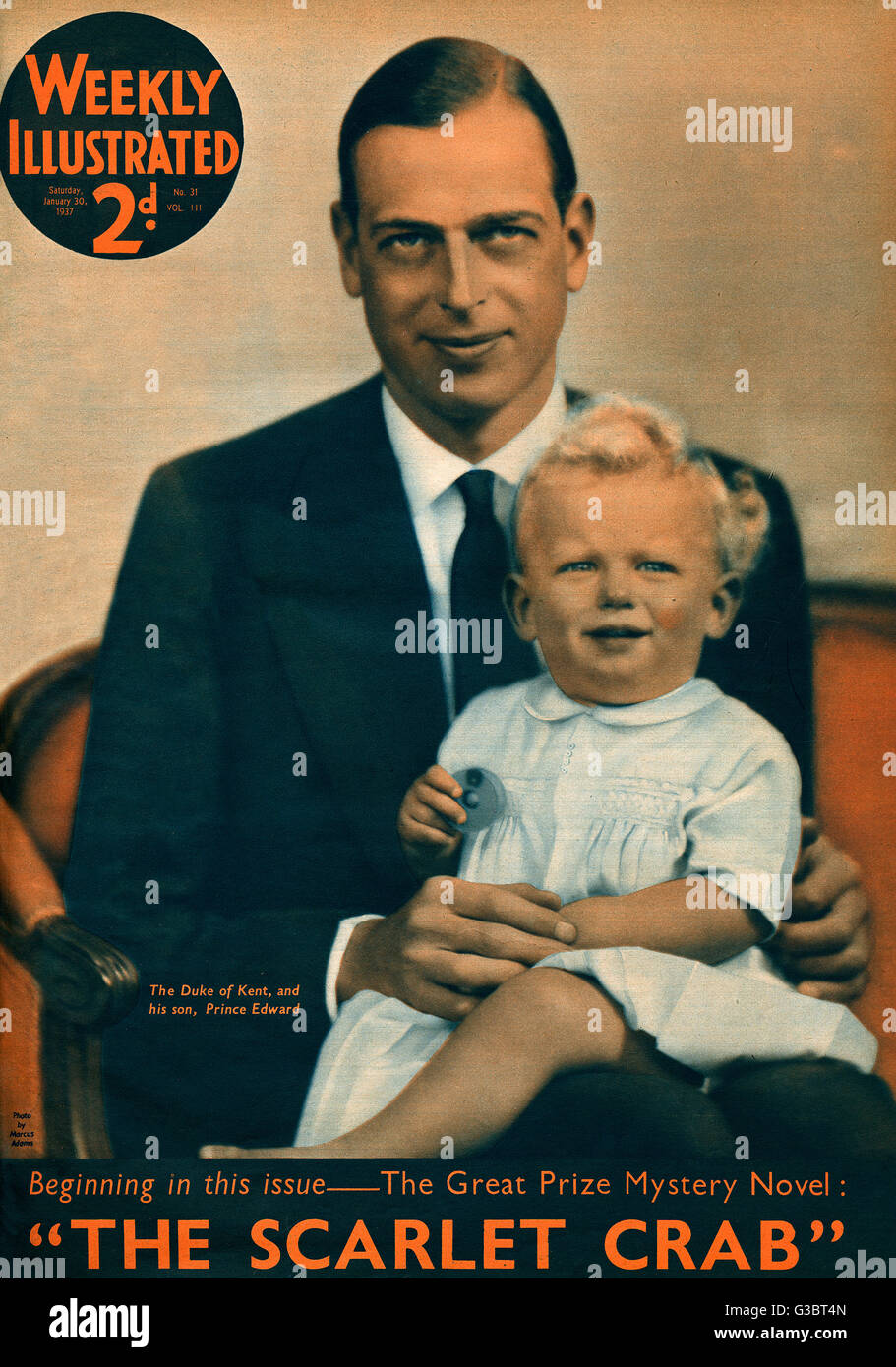 Principe Giorgio, Duca di Kent con suo Figlio Principe Edoardo Foto Stock