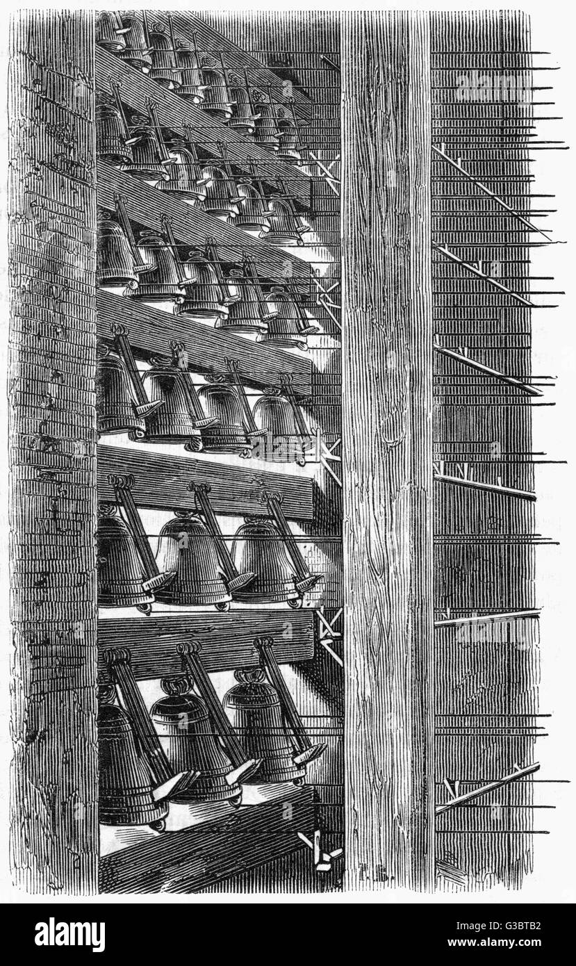 Carillon di Dunkerque, 1851 Foto Stock