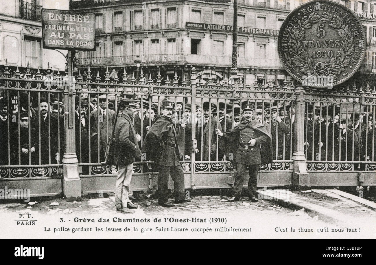 Francia - Sciopero dei ferroviari occidentali (Stato) Foto Stock