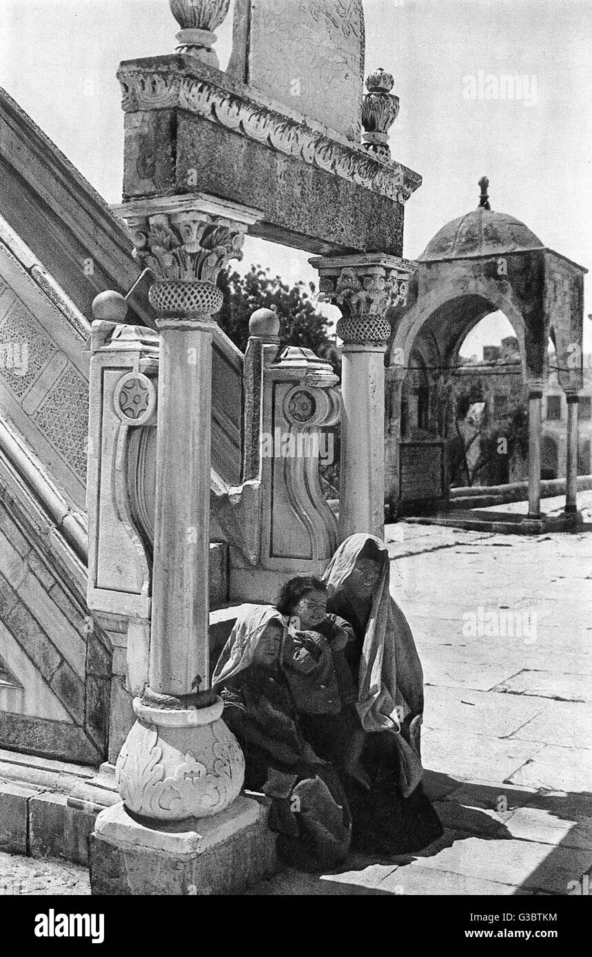 Gradini del pulpito di Kadi Burhan ed DIN, Gerusalemme Foto Stock