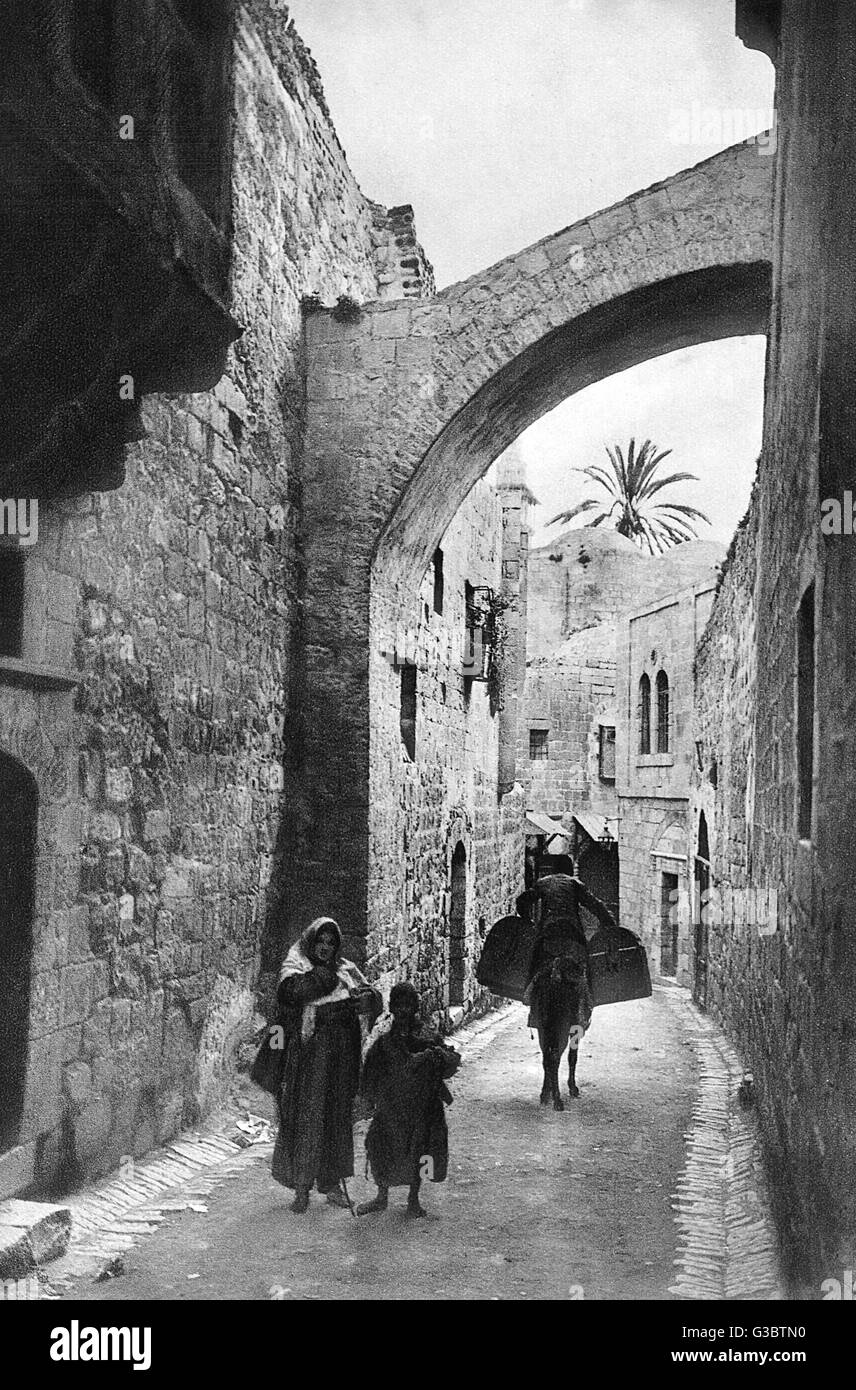 La Via Dolorosa di Gerusalemme Foto Stock