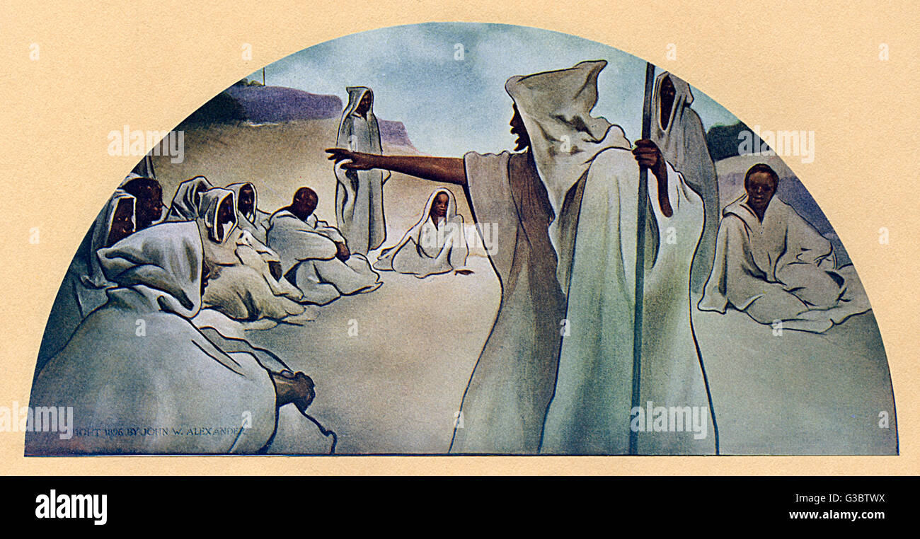 Biblioteca del Murale del Congresso - racconto del Teller di Storia Orientale Foto Stock