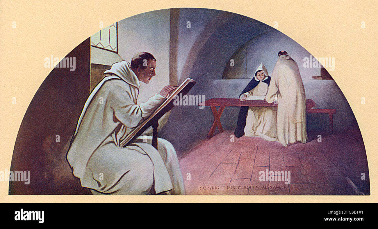 Washington DC - Library of Congress Mural - il manoscritto Foto Stock