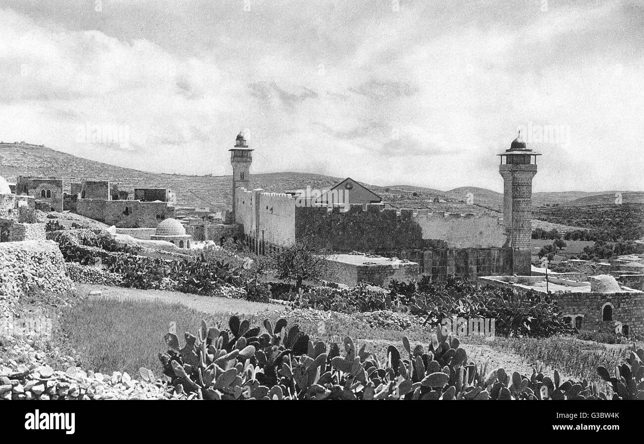 Moschea e Tombe dei Patriarchi, Hebron, Cisgiordania Foto Stock